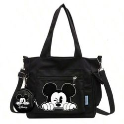 Disney Black Tote with Mickey Mouse Graphic