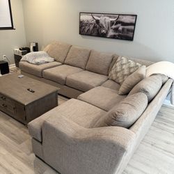 Norwalk 2pc Sectional Sofa - Light Brown