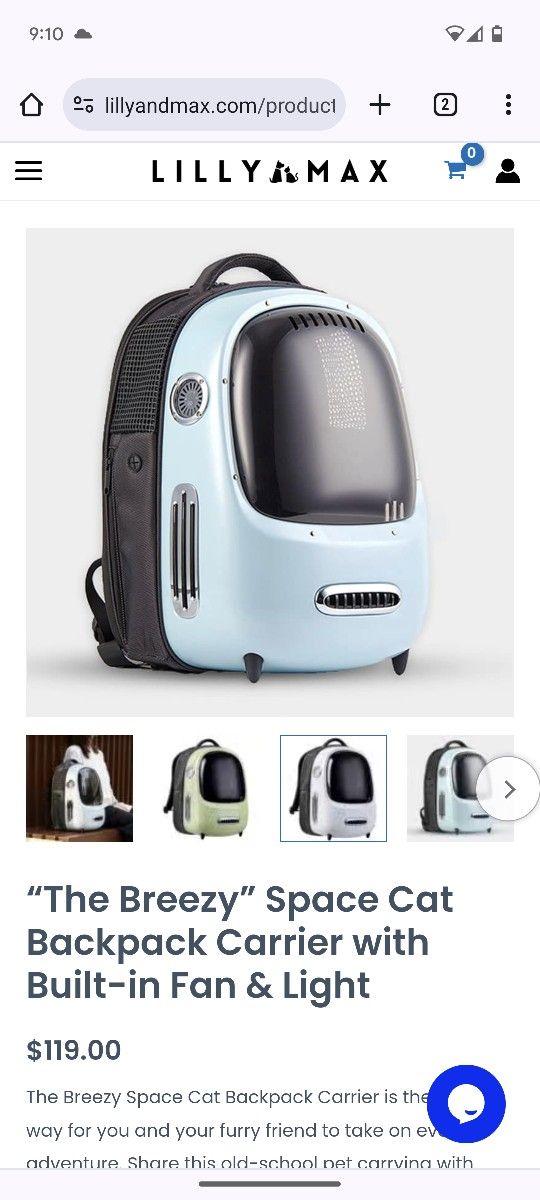 Pet Backpack W/ Builtin Fan