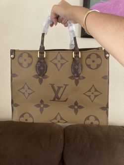 L And V Brown Tones Logo Big Bag NEW
