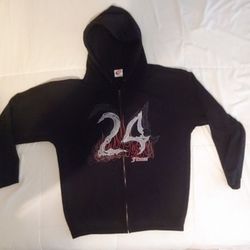 24 Hour Fitness XL Black Hooded Sweatshirt