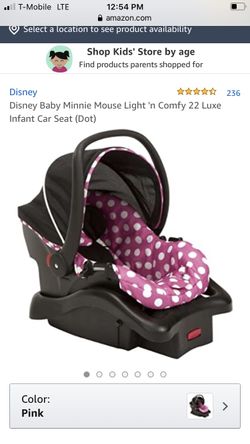 Disney baby minnie mouse carseat