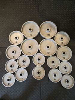 85lb Deep Dish Style Standard 1inch Weight Plate Set