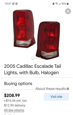 Tail Lights For a 2005 Cadillac Escalade 