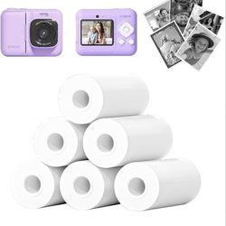 Kids Instant Print Camera Paper, Thermal Printing Refill Set for Toddler Camera, Compatible with ETIKEZ Funshot 20, HD Camera Thermal Printing Paper, 