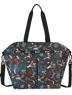 LeSportsac Ever Tote Evening Flare Handbag, Convertible Cross Body w/Make up Bag
