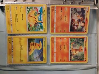 4 Pokemon cards from 2017 in good condition