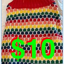 Festive Holiday Pet Sweater - Soft Fleece Vest Pullover Dog Jacket with Leash Hole, Warm Winter Dog Clothes for Xtra Large Dogs Vibrant Colors. (XL)