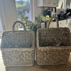 Hanging Basket Kids Toys Storage Fruit Wicker 