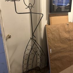 Vintage Iron Wine Rack 