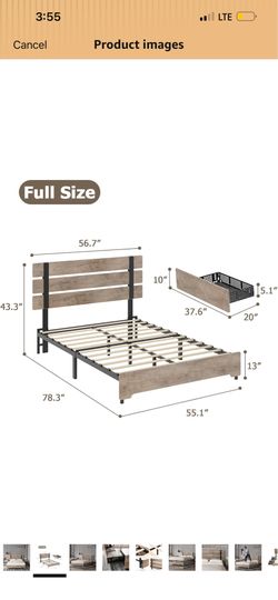 Full size bed frame