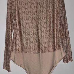 Nina Parker Womens Trendy Plus Size Logo-Mesh Bodysuit Size 3X