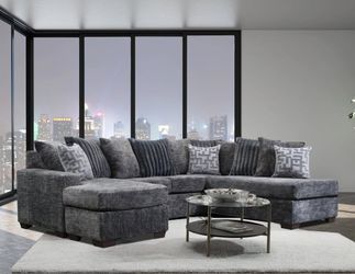Devin Dark Grey U Shape Sectional $1150