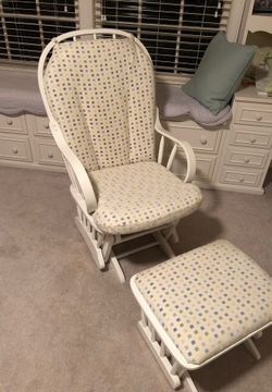 Glider rocker and ottoman