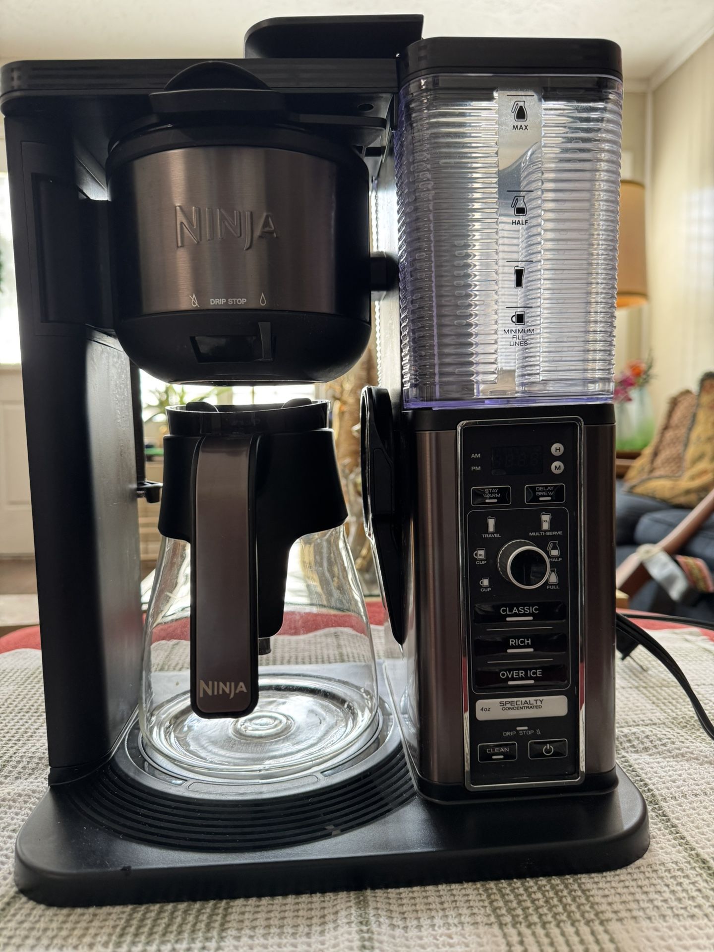 Ninja Specialty Coffee Maker with Fold-Away Frother & Glass Carafe – $75