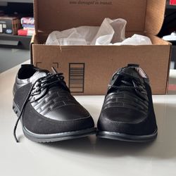 Recyphi Men’s Oxford Derby Orthopedic Leather Shoes