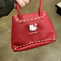 HELLO KITTY vintage Red leather purse