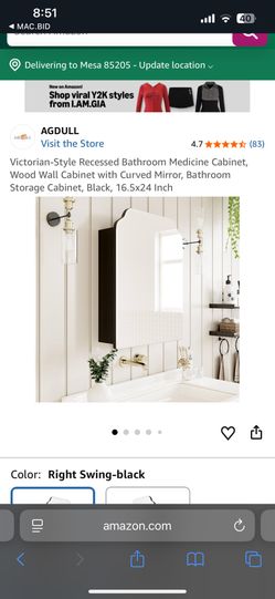 Agdull Victorian Style Recessed Bathroom Medicine Cabinet 