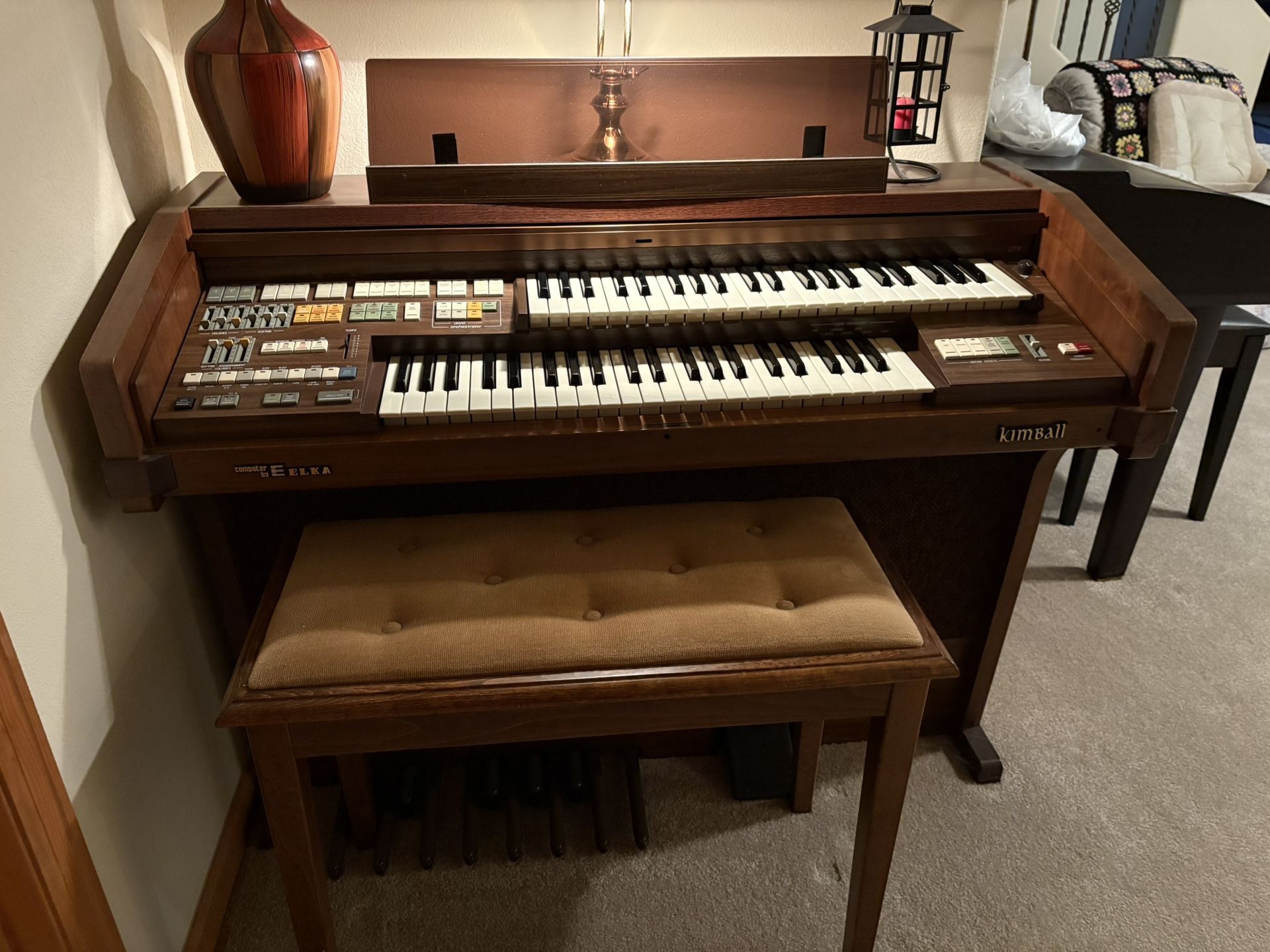 Kimball ELKA Organ with Bench and Music