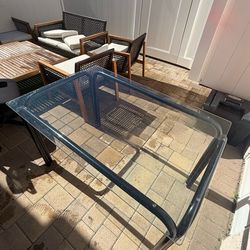 Glass Top Dinning Table - Seats 6