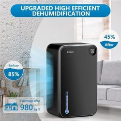 Dehumidifiers (980 sq.ft),118OZ Dehumidifier for Basement,Dehumidifier for Bedroom With Drain Hose,Defrost function,Sleep Mode,Timing Setting, Dehumid
