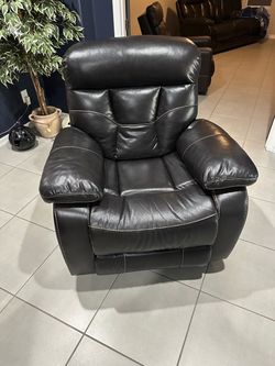 Leather reclining chair