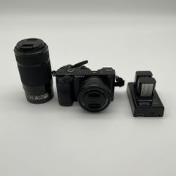 Sony A6000 Mirrorless Camera w/55-210 & 16-50 Lenses & 3 Batteries w/Charger