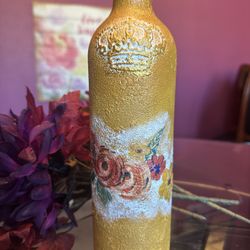 Fall Inspired Decorative Wine Bottle Vase