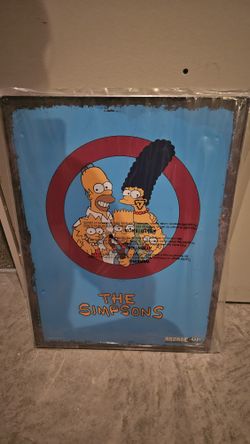 Simpsons Metal Tin Wall Art 18 X 24