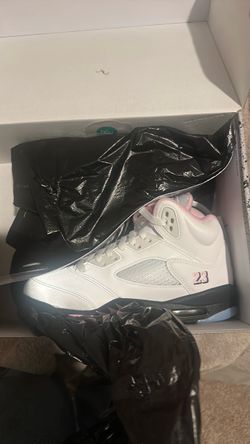 Air Jordan 5 White Pink Sneakers size 4.5