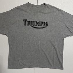 TRIUMPH MOTORCYCLE Gray T-Shirt Size Men 2XL