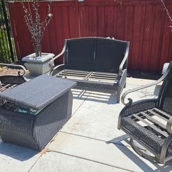 Wicker patio set