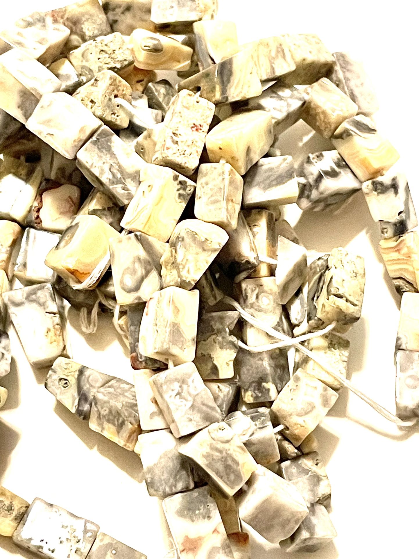 Natural Stone Cream Beads