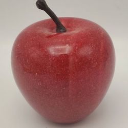 Carved Stone Apple Paper Weight