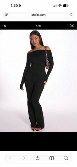 MUSERA black off the shoulder jumpsuit in size XS
