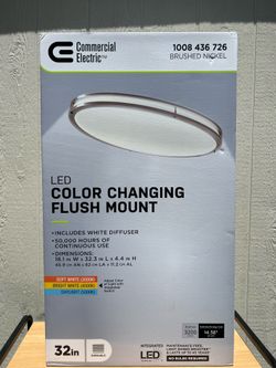 Commercial Electric LED Color Changing Flush Mount
