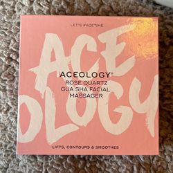 Aceology Rose Quartz Gus Sha Facial Massager