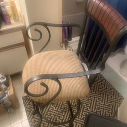 Swivel Tan Steel Bar Stool 
