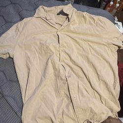 Xl Tan Button Up Shirt $10