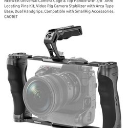 NEEWER Universal Camera Cage & Top Handle with 3/8" ARRI Locating Pins Kit