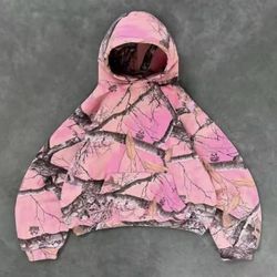 Mens Y2K Retro Camo Hoodie