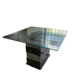 Italian Marble Table With Glass Or Marble Top 