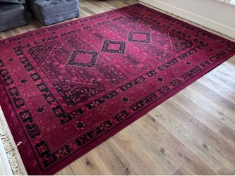 Unique Loom Tekke Collection Area Rug - Sheibani (9' x 12' Rectangle, Red/ Black)