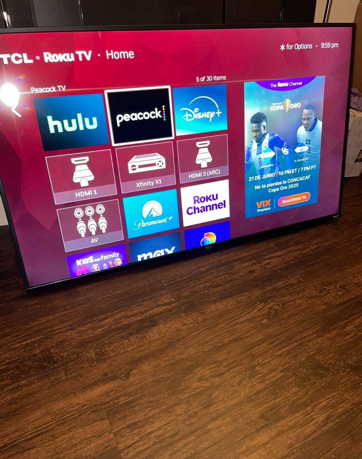 65”TCL ROKU 4K 2160p UHD Smart TV HDR Model 65S405