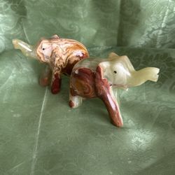 Carved Elephant Pair