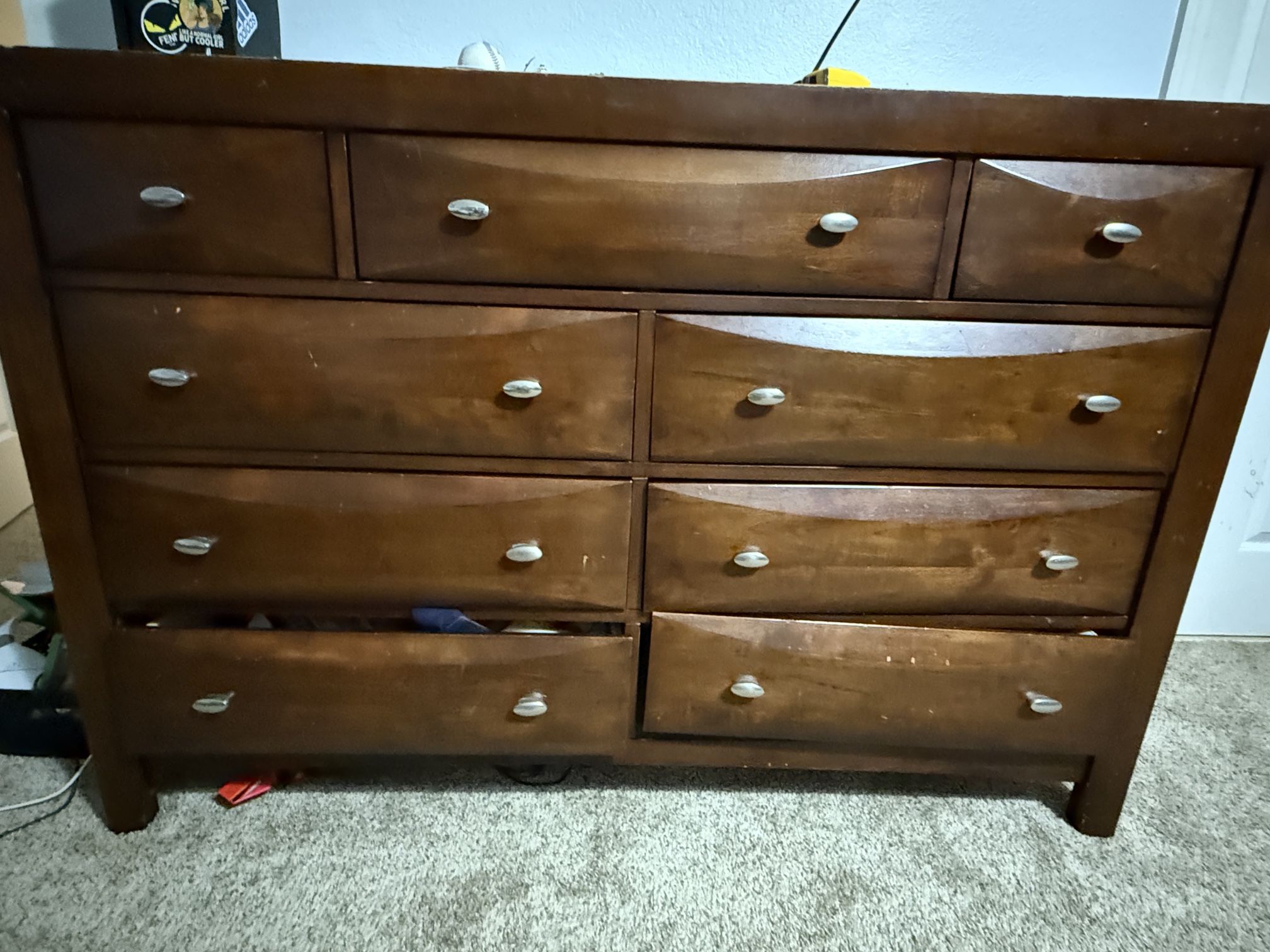 9 Drawer Wood Dresser