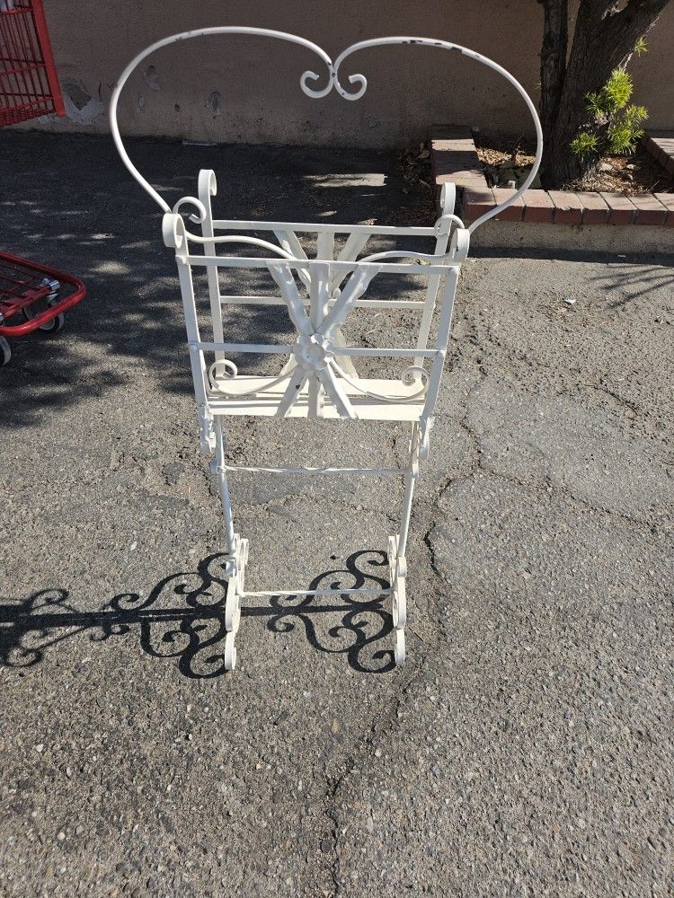 Contemporary Wrought Iron Magazine Rack