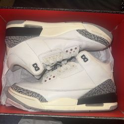 White Cement Jordan 3s 