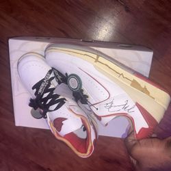 Off-White x Air Jordan 2 Retro Low SP ‘White Varsity Red’ Unfading Sneaker
