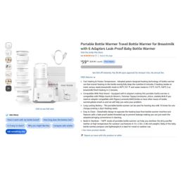 Brand new Portable Bottle Warmer Travel Bottle Warmer